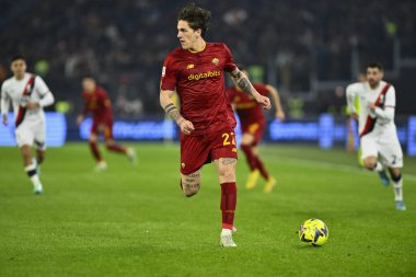 Nicolo' Zaniolo of A.S. Roma during the Coppa Italia eighth-final between A.S. Roma vs Genoa C.F.C on January 12, 2023 at the Stadio Olimpico, Rome, Italy. - Credit: Domenico Cippitelli/LiveMedi