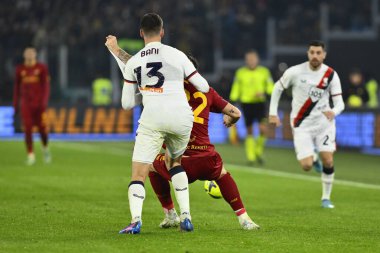 Mattia Bani of Genoa CFC during the Coppa Italia eighth-final between A.S. Roma vs Genoa C.F.C on January 12, 2023 at the Stadio Olimpico, Rome, Italy. - Credit: Domenico Cippitelli/LiveMedi