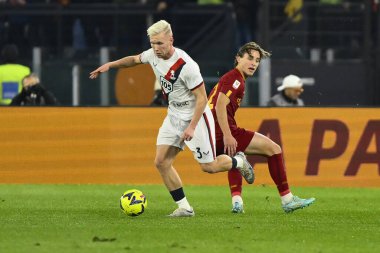 Lennart-Marten Quint Czyborra of Genoa CFC during the Coppa Italia eighth-final between A.S. Roma vs Genoa C.F.C on January 12, 2023 at the Stadio Olimpico, Rome, Italy. - Credit: Domenico Cippitelli/LiveMedi