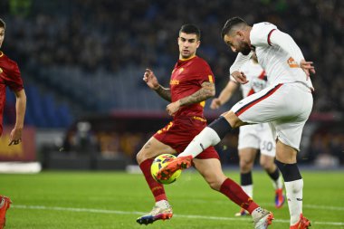 Massimo Coda of Genoa CFC during the Coppa Italia eighth-final between A.S. Roma vs Genoa C.F.C on January 12, 2023 at the Stadio Olimpico, Rome, Italy. - Credit: Domenico Cippitelli/LiveMedi