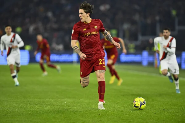 Nicolo' Zaniolo of A.S. Roma during the Coppa Italia eighth-final between A.S. Roma vs Genoa C.F.C on January 12, 2023 at the Stadio Olimpico, Rome, Italy. - Credit: Domenico Cippitelli/LiveMedi