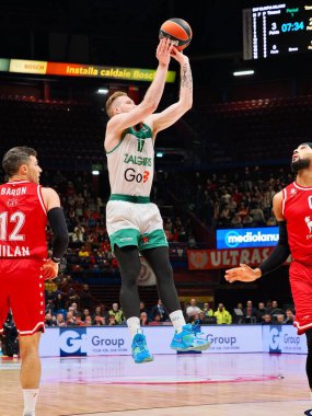 Ignas Brazdeikis (Zalgiris Kaunas)  during Basketball Euroleague Championship EA7 Emporio Armani Milano vs Zalgiris Kaunas at the Forum of Assago in Milan, Italy, January 13, 2023 - Credit: Savino Paolell