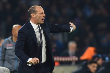 Massimo Allegri Coack of Juventus FC gesticultas during the Serie A match between SSC Napoli v Juventus FC  at  Stadio Diego Armando Maradona  - Credit: Danilo Gemito/LiveMedi