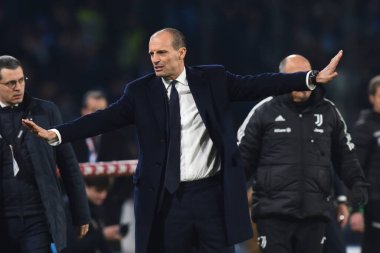Massimo Allegri Coack of Juventus FC gesticultas during the Serie A match between SSC Napoli v Juventus FC  at  Stadio Diego Armando Maradona  - Credit: Danilo Gemito/LiveMedi