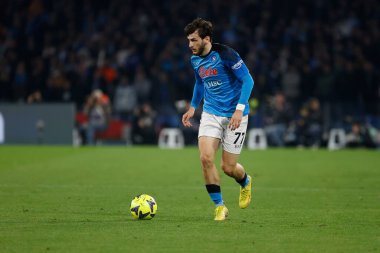 Khvicha Kvaratskhelia of Napoli  during italian soccer Serie A match SSC Napoli vs Juventus FC at the Diego Armando Maradona stadium in Naples, Italy, January 13, 2023 - Credit: AGN Fot