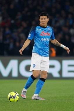 Kim Min-Jae of Napoli  during italian soccer Serie A match SSC Napoli vs Juventus FC at the Diego Armando Maradona stadium in Naples, Italy, January 13, 2023 - Credit: AGN Fot
