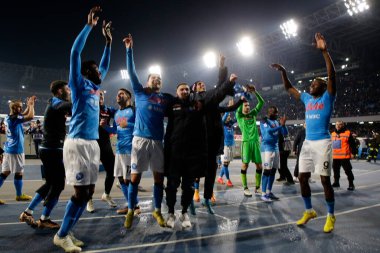 Victor Osimhen of Napoli at the end of match during italian soccer Serie A match SSC Napoli vs Juventus FC at the Diego Armando Maradona stadium in Naples, Italy, January 13, 2023 - Credit: AGN Fot