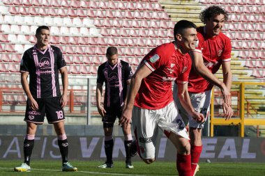 di serio giuseppe (n.20 perugia calcio) rejoicesl 1-0 during Italian soccer Serie B match AC Perugia vs Palermo FC at the Renato Curi stadium in Perugia, Italy, January 14, 2023 - Credit: Loris Cerquiglin