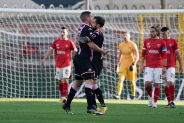 marconi ivan (n.15 palermo fc) rejoices 2-1 during Italian soccer Serie B match AC Perugia vs Palermo FC at the Renato Curi stadium in Perugia, Italy, January 14, 2023 - Credit: Loris Cerquiglin