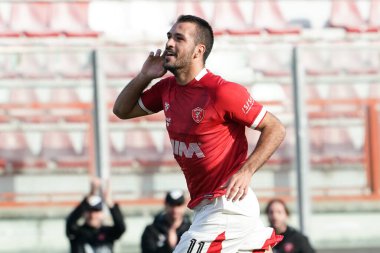 olivieri marco (n.11 perugia calcio) rejoices 3-1 during Italian soccer Serie B match AC Perugia vs Palermo FC at the Renato Curi stadium in Perugia, Italy, January 14, 2023 - Credit: Loris Cerquiglin