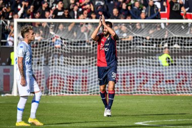 Leonardo Pavoletti of Cagliari Calcio, Esultanza, Joy After scoring goal, during Italian soccer Serie B match Cagliari Calcio vs Como 1907 at the Unipol Domus in Cagliari, Italy, January 14, 2023 - Credit: Luigi Can
