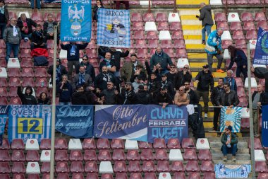 Fans of Spal during Italian soccer Serie B match Reggina 1914 vs SPAL at the Oreste Granillo stadium in Reggio Calabria, Italy, January 14, 2023 - Credit: Valentina Giannetton
