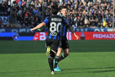 Olimpiu Morutan (Pisa) celebrates with Adam Nagy during Italian soccer Serie B match AC Pisa vs AS Cittadella at the Arena Garibaldi in Pisa, Italy, January 14, 2023 - Credit: Gabriele Masott