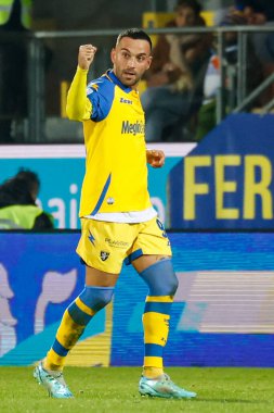 Roberto Insigne celebrates after scoring the gol of 1-0 during Italian soccer Serie B match Frosinone Calcio vs Modena FC at the Benito Stirpe stadium in Frosinone, Italy, January 14, 2023 - Credit: Luca Dilibert