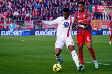 Jose Machin (AC Monza) and Charles Pickel (US Cremonese) during italian soccer Serie A match US Cremonese vs AC Monza at the Giovanni Zini stadium in Cremona, Italy, January 14, 2023 - Credit: Luca Rossin