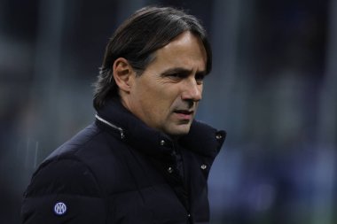 Simone Inzaghi Head Coach of FC Internazionale looks on during Serie A 2022/23 football match between FC Internazionale and Hellas Verona FC at Giuseppe Meazza Stadium, Milan, Italy on January 14, 2023 - Credit: Fabrizio Carabelli/LiveMedi