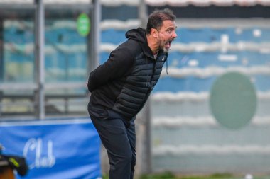 Pisa Head Coach Luca D'Angelo during Italian soccer Serie B match AC Pisa vs AS Cittadella at the Arena Garibaldi in Pisa, Italy, January 14, 2023 - Credit: Fabio Fagiolin