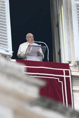 Pope Francis speaks from the window of the apostolic palace during the weekly Angelus prayer on January 15, 2023 in The Vatican.
(Photo by Fabrizio Corradetti / LiveMedia) - Credit: Fabrizio Corradetti/LiveMedi