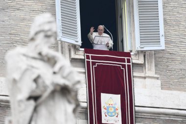 Pope Francis speaks from the window of the apostolic palace during the weekly Angelus prayer on January 15, 2023 in The Vatican.
(Photo by Fabrizio Corradetti / LiveMedia) - Credit: Fabrizio Corradetti/LiveMedi
