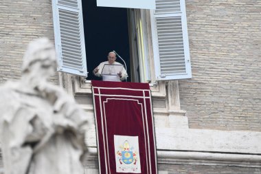 Pope Francis speaks from the window of the apostolic palace during the weekly Angelus prayer on January 15, 2023 in The Vatican.
(Photo by Fabrizio Corradetti / LiveMedia) - Credit: Fabrizio Corradetti/LiveMedi