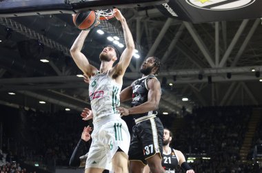 Georgios Papagiannis (Panathinaikos Athens) during the Euroleague basketball championship match Segafredo Virtus Bologna Vs. Panathinaikos Athens - Bologna, January 19, 2023 at Segafredo Arena - Credit: Michele Nucci/LiveMedi