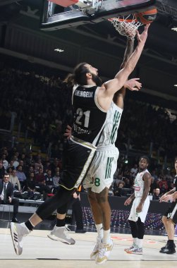Tornike Shengelia (Segafredo Virtus Bologna) during the Euroleague basketball championship match Segafredo Virtus Bologna Vs. Panathinaikos Athens - Bologna, January 19, 2023 at Segafredo Arena - Credit: Michele Nucci/LiveMedi