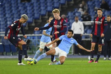 Nicolas Dominguez of Bologna F.C. and Pedro of S.S. LAZIO during the Coppa Italia eighth of finals between S.S. Lazio vs Bologna F.C. on January 19, 2023 at the Stadio Olimpico, Rome, Italy. - Credit: Domenico Cippitelli/LiveMedi
