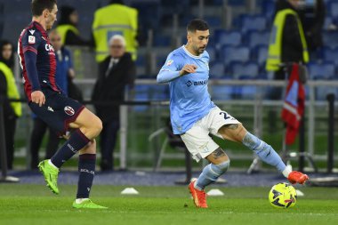 Andrea Cambiaso of Bologna F.C. and Mattia Zaccagni of S.S. LAZIO during the Coppa Italia eighth of finals between S.S. Lazio vs Bologna F.C. on January 19, 2023 at the Stadio Olimpico, Rome, Italy. - Credit: Domenico Cippitelli/LiveMedi