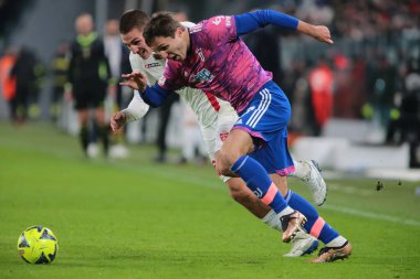 Federico Chiesa of Juventus Fc and Valentin Antov of AC Monza during Coppa Italia 2023, football match between Juventus Fc and Ac Monza on Jannuary 19, 2023 at Allianz Stadium, Turin Italy. Photo Nderim Kaceli - Credit: Nderim Kaceli/LiveMedi
