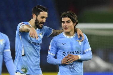 Luis Alberto of S.S. LAZIO and Luka Romero of S.S. LAZIO during the Coppa Italia eighth of finals between S.S. Lazio vs Bologna F.C. on January 19, 2023 at the Stadio Olimpico, Rome, Italy. - Credit: Domenico Cippitelli/LiveMedi