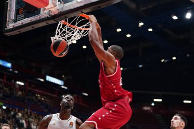 Kyle Hines (Ea7 Emporio Armani Milano) during Basketball Euroleague Championship EA7 Emporio Armani Milano vs Lyon-Villeurbanne at the Forum of Assago in Milan, Italy, January 20, 2023 - Credit: Simone Lucarell
