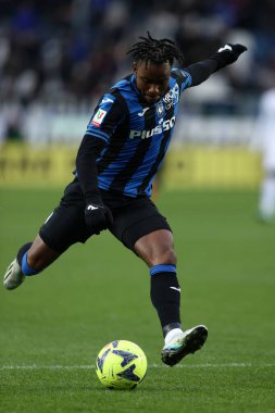 Ademola Lookman of Atalanta BC in action  during Italian football Coppa Italia match Atalanta BC vs Spezia Calcio at the Gewiss Stadium in Bergamo, Italy, January 19, 2023 - Credit: Francesco Scaccianoc