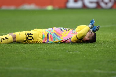 Petar Zovko of Spezia Calcio looks dejected  during Italian football Coppa Italia match Atalanta BC vs Spezia Calcio at the Gewiss Stadium in Bergamo, Italy, January 19, 2023 - Credit: Francesco Scaccianoc