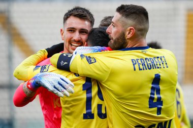 Riccardo Gagno (Modena) celebrates after scoring the gol of 2-0 during Italian soccer Serie B match Modena FC vs Cosenza Calcio at the Alberto Braglia stadium in Modena, Italy, January 21, 2023 - Credit: Luca Dilibert