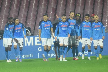Giovanni Di Lorenzo of SSC Napoli  celebrates after scoring goal   during the Serie A match between US Salernitana 1919 v SSC Napoli at Arechi  Stadium  - Credit: Agostino Gemito/LiveMedi