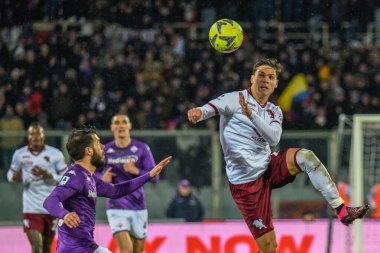 header of Torino's Samuele Ricci during italian soccer Serie A match ACF Fiorentina vs Torino FC at the Artemio Franchi stadium in Florence, Italy, January 21, 2023 - Credit: Fabio Fagiolin