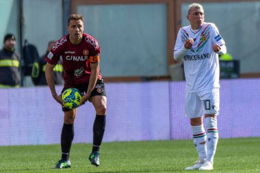 Cionek Thiago Reggina portrait and Cesar Falletti Ternana during Italian soccer Serie B match Reggina 1914 vs Ternana Calcio at the Oreste Granillo stadium in Reggio Calabria, Italy, January 21, 2023 - Credit: Valentina Giannetton