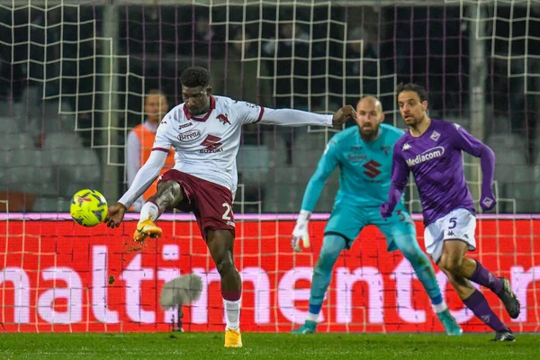 Torino's Michel Adopo in action during italian soccer Serie A match ACF Fiorentina vs Torino FC at the Artemio Franchi stadium in Florence, Italy, January 21, 2023 - Credit: Fabio Fagiolin