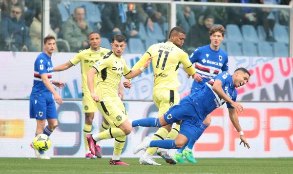 Abdelhamid Sabiri Sampdoria Italian Serie Football Match Sampdoria Udinese Calcio — Stok fotoğraf