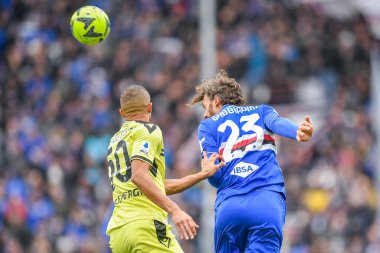 Rodrigo Nascimento Franca Udinese)
 - Manolo Gabbiadini (Sampdoria) during italian soccer Serie A match UC Sampdoria vs Udinese Calcio at the Luigi Ferraris stadium in Genova, Italy, January 22, 2023 - Credit: Danilo Vig