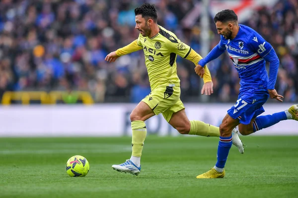 Jean-Victor Makengo Udinese)
  - Mehdi Pascal Marcel Leris  (Sampdoria) during italian soccer Serie A match UC Sampdoria vs Udinese Calcio at the Luigi Ferraris stadium in Genova, Italy, January 22, 2023 - Credit: Danilo Vig