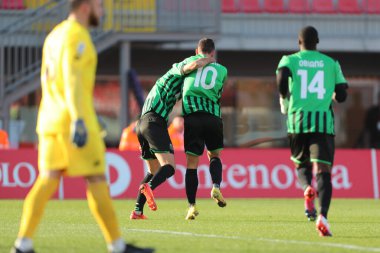 Gian Marco Ferrari of US Sassuolo Calcio celebrates after scoring a goal during the Serie A match between AC Monza and US Sassuolo Calcio at Stadio Brianteo on January 22, 2023 in Monza, Italy. - Credit: Luca Amedeo Bizzarri/LiveMedi