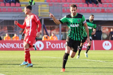 Gian Marco Ferrari of US Sassuolo Calcio celebrates after scoring a goal during the Serie A match between AC Monza and US Sassuolo Calcio at Stadio Brianteo on January 22, 2023 in Monza, Italy. - Credit: Luca Amedeo Bizzarri/LiveMedi