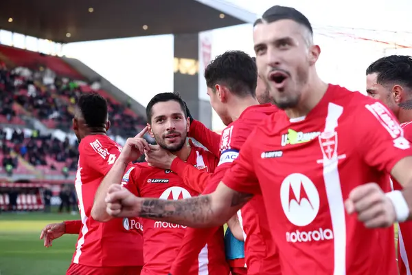 Gianluca Caprari of AC Monza celebrates after scoring his side's first goal of the match  during italian soccer Serie A match AC Monza vs US Sassuolo at the U-Power Stadium in Monza, Italy, January 22, 2023 - Credit: Francesco Scaccianoc