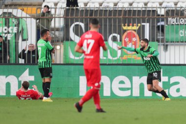 Domenico Berardi of US Sassuolo Calcio reacts during the Serie A match between AC Monza and US Sassuolo Calcio at Stadio Brianteo on January 22, 2023 in Monza, Italy. - Credit: Luca Amedeo Bizzarri/LiveMedi