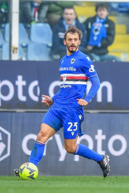 Manolo Gabbiadini (Sampdoria) during italian soccer Serie A match UC Sampdoria vs Udinese Calcio at the Luigi Ferraris stadium in Genova, Italy, January 22, 2023 - Credit: Danilo Vig