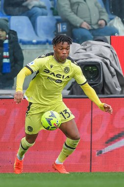 Destiny Iyenoma Udogie (Udinese) during italian soccer Serie A match UC Sampdoria vs Udinese Calcio at the Luigi Ferraris stadium in Genova, Italy, January 22, 2023 - Credit: Danilo Vig