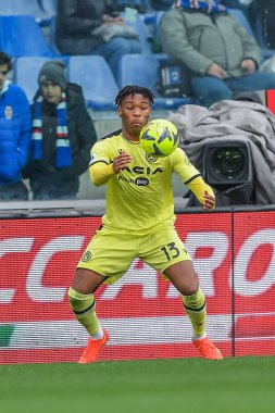 Destiny Iyenoma Udogie (Udinese) during italian soccer Serie A match UC Sampdoria vs Udinese Calcio at the Luigi Ferraris stadium in Genova, Italy, January 22, 2023 - Credit: Danilo Vig