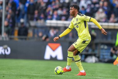 Destiny Iyenoma Udogie (Udinese) during italian soccer Serie A match UC Sampdoria vs Udinese Calcio at the Luigi Ferraris stadium in Genova, Italy, January 22, 2023 - Credit: Danilo Vig