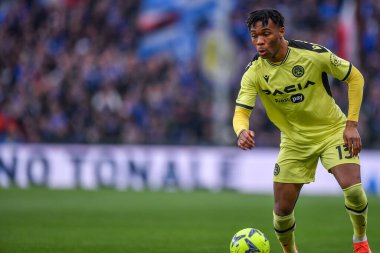 Destiny Iyenoma Udogie (Udinese) during italian soccer Serie A match UC Sampdoria vs Udinese Calcio at the Luigi Ferraris stadium in Genova, Italy, January 22, 2023 - Credit: Danilo Vig